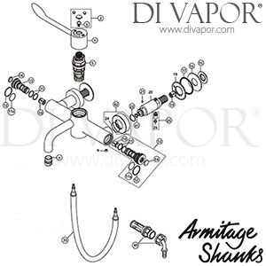 Armitage Shanks TMV3 Lever Operated Thermostatic Commercial Tap Spare Parts - IDL DV 418